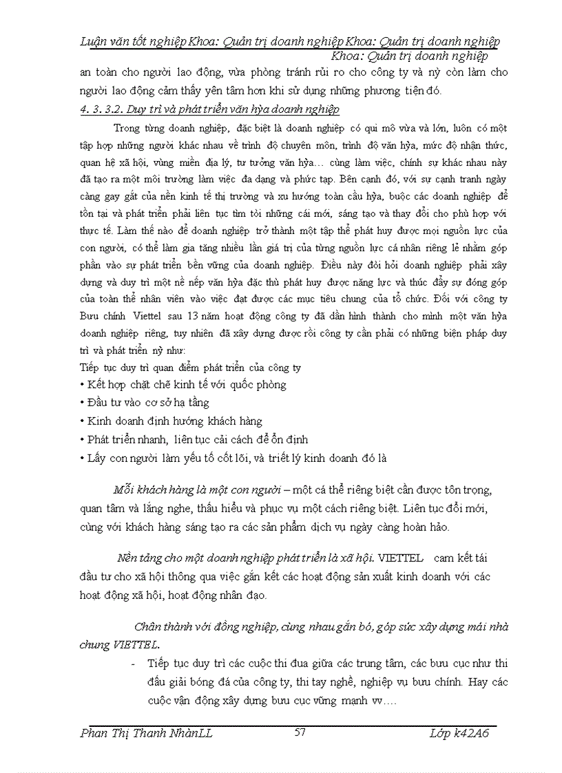 image for page Hoàn thiện công tác đãi ngộ phi tài chính tại công ty cổ phần bưu chính viettel