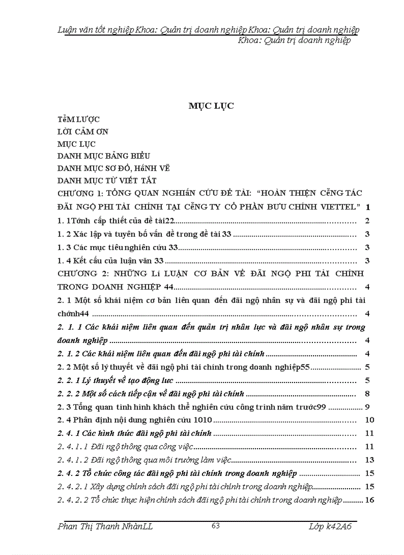 image for page Hoàn thiện công tác đãi ngộ phi tài chính tại công ty cổ phần bưu chính viettel