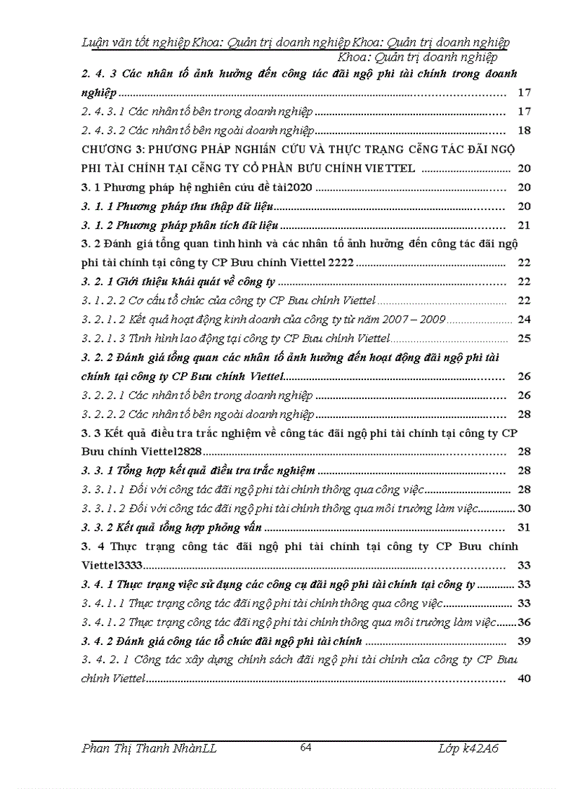 image for page Hoàn thiện công tác đãi ngộ phi tài chính tại công ty cổ phần bưu chính viettel