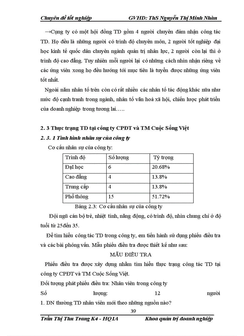 image for page Nâng cao chất lượng công tác tuyển dụng nhân sự cho công ty cổ phần đầu tư và thương mại cuộc sống việt