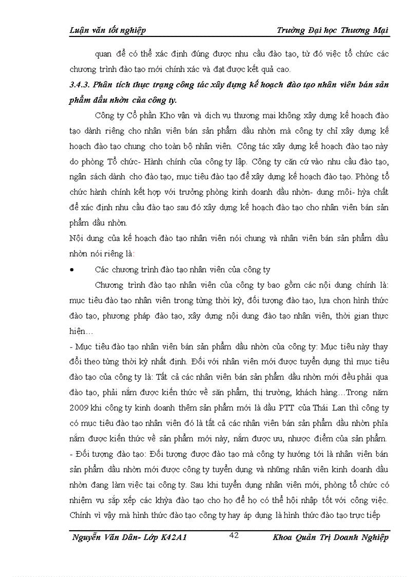 image for page Đẩy mạnh công tác đào tạo nhân viên bán sản phẩm dầu nhờn tại công ty cổ phần kho vận và dịch vụ thương mại