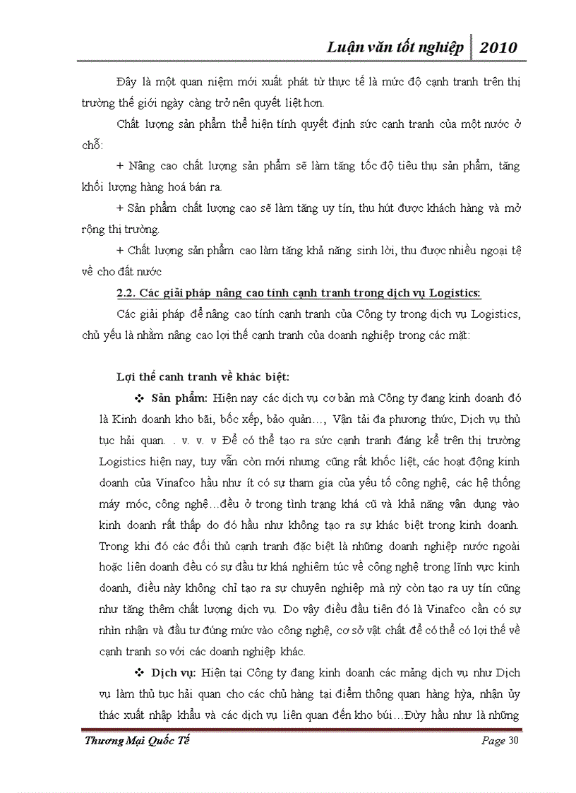 image for page Biện pháp tăng cường cạnh tranh trong kinh doanh dịch vụ kho hàng của Công ty TNHH vận tải và dịch vụ Vinafco