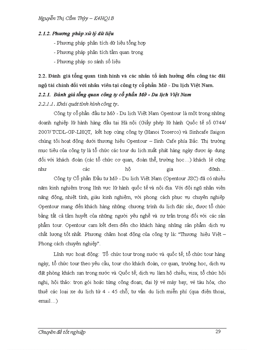 image for page Hoàn thiện công tác đãi ngộ tài chính cho nhân viên của công ty cổ phần đầu tư Mở - Du lịch Việt Nam