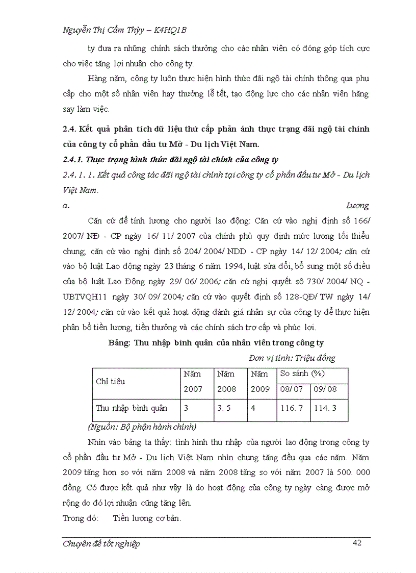 image for page Hoàn thiện công tác đãi ngộ tài chính cho nhân viên của công ty cổ phần đầu tư Mở - Du lịch Việt Nam
