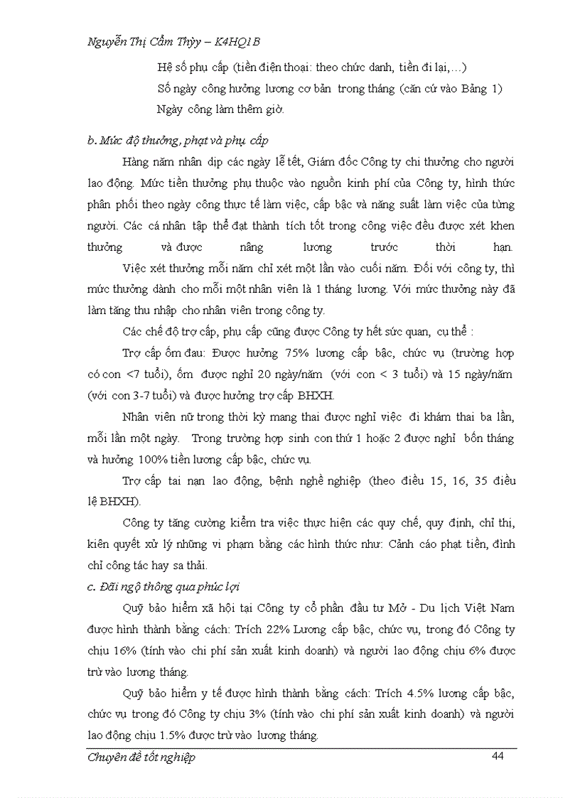 image for page Hoàn thiện công tác đãi ngộ tài chính cho nhân viên của công ty cổ phần đầu tư Mở - Du lịch Việt Nam