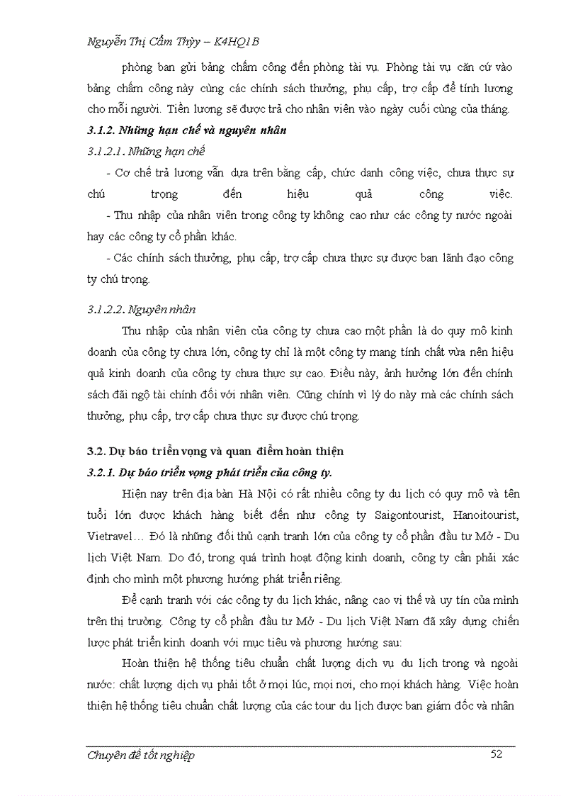 image for page Hoàn thiện công tác đãi ngộ tài chính cho nhân viên của công ty cổ phần đầu tư Mở - Du lịch Việt Nam