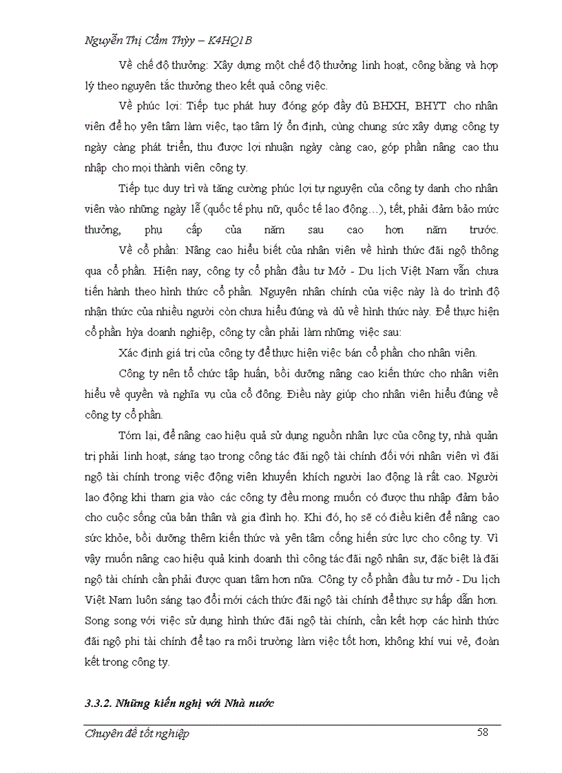 image for page Hoàn thiện công tác đãi ngộ tài chính cho nhân viên của công ty cổ phần đầu tư Mở - Du lịch Việt Nam