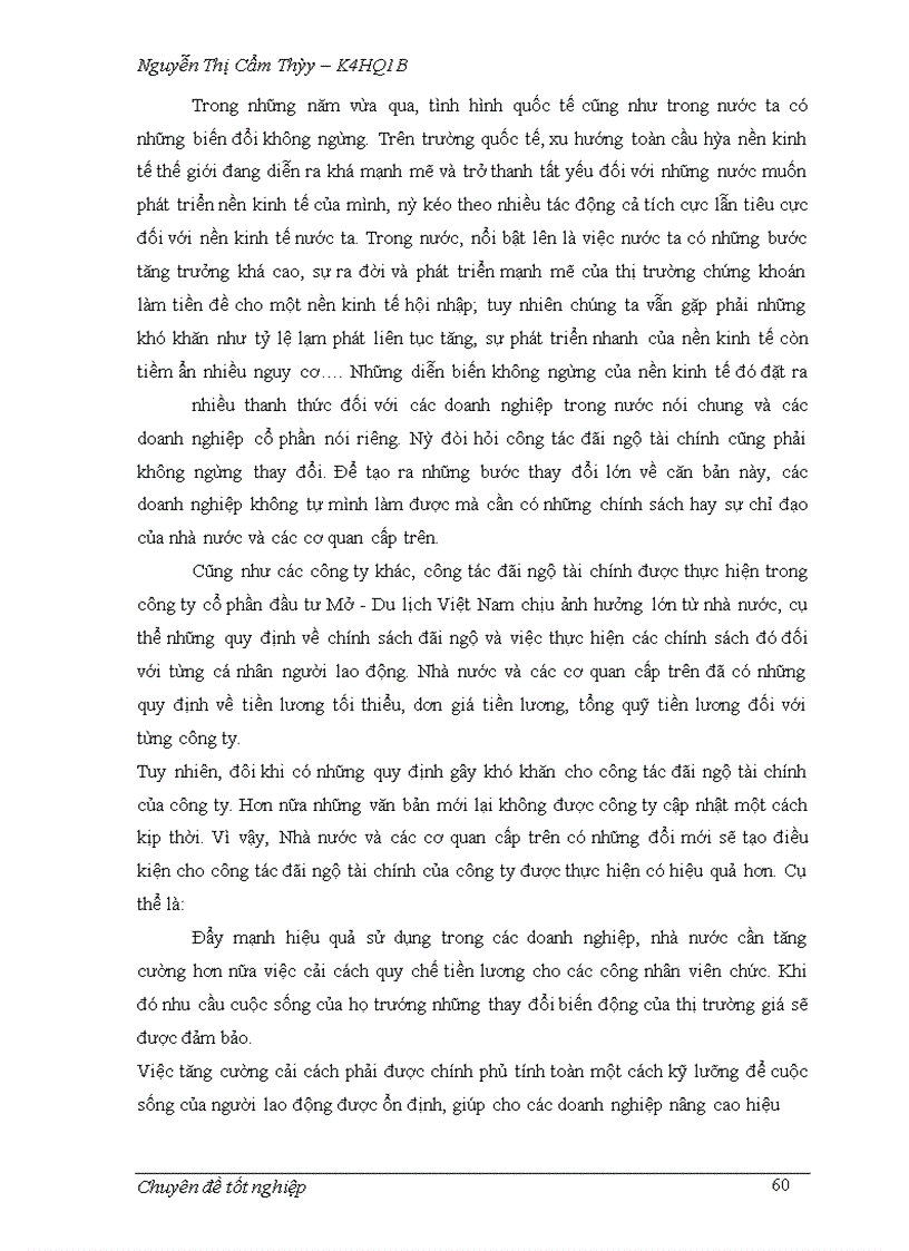 image for page Hoàn thiện công tác đãi ngộ tài chính cho nhân viên của công ty cổ phần đầu tư Mở - Du lịch Việt Nam