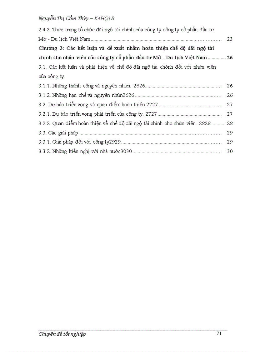 image for page Hoàn thiện công tác đãi ngộ tài chính cho nhân viên của công ty cổ phần đầu tư Mở - Du lịch Việt Nam