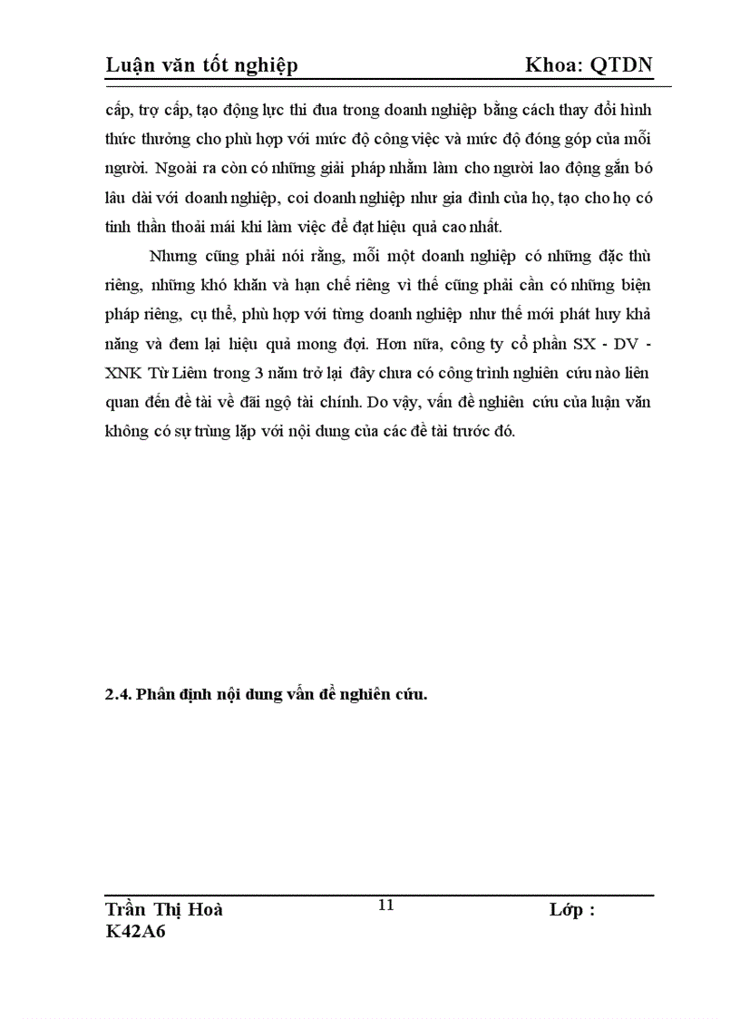 image for page Hoàn thiện công tác đãi ngộ tài chính của công ty cổ phần SX - DV - XNK Từ Liêm