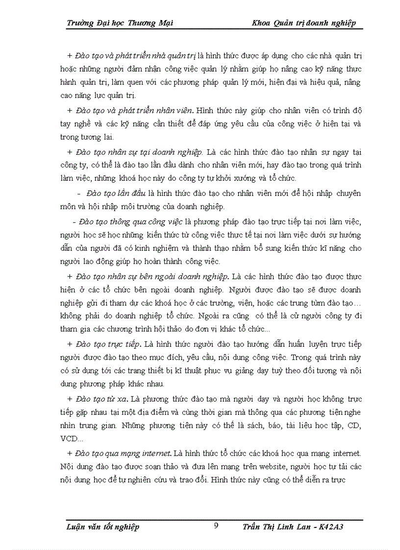 image for page Hoàn thiện công tác đào tạo cán bộ quản lý tại công ty cổ phần may Đáp Cầu