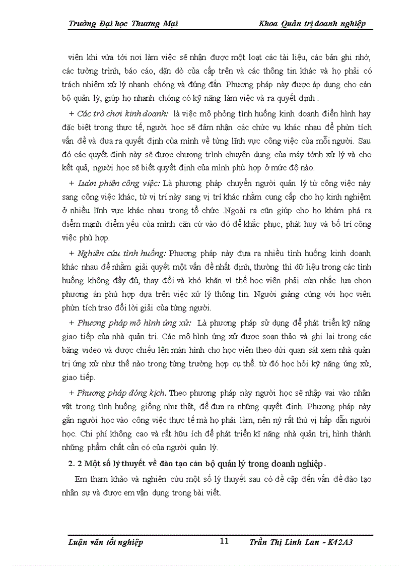 image for page Hoàn thiện công tác đào tạo cán bộ quản lý tại công ty cổ phần may Đáp Cầu