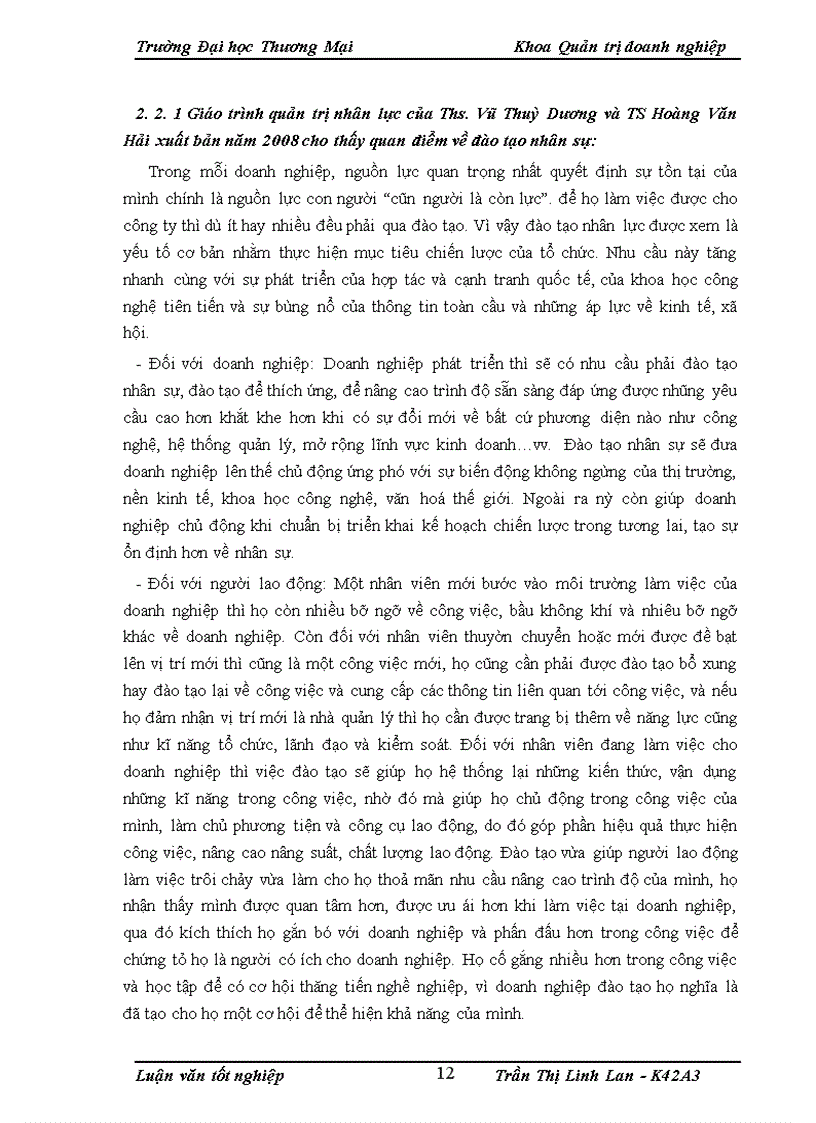image for page Hoàn thiện công tác đào tạo cán bộ quản lý tại công ty cổ phần may Đáp Cầu