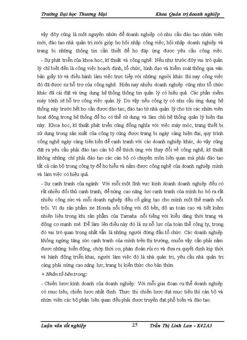 image for page Hoàn thiện công tác đào tạo cán bộ quản lý tại công ty cổ phần may Đáp Cầu