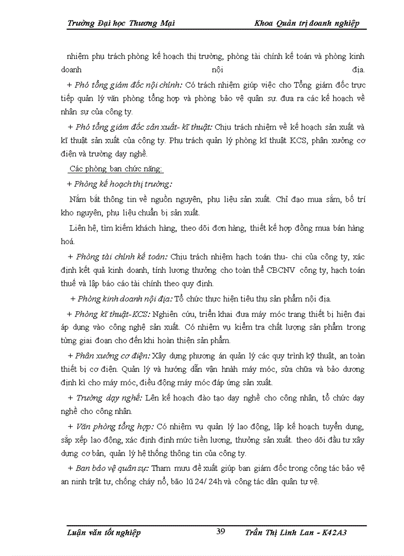 image for page Hoàn thiện công tác đào tạo cán bộ quản lý tại công ty cổ phần may Đáp Cầu