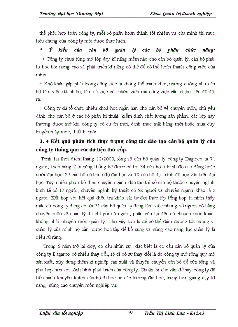image for page Hoàn thiện công tác đào tạo cán bộ quản lý tại công ty cổ phần may Đáp Cầu