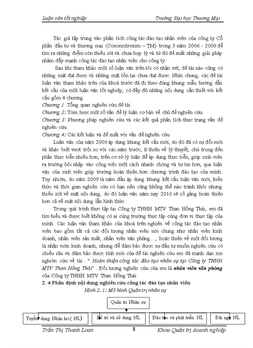 image for page Hoàn thiện công tác đào tạo nhân sự tại Công ty TNHH MTV Than Hồng Thái
