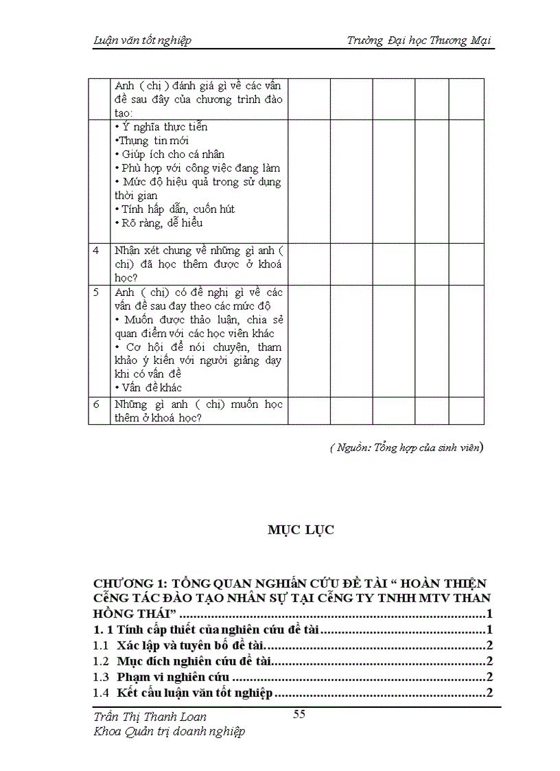 image for page Hoàn thiện công tác đào tạo nhân sự tại Công ty TNHH MTV Than Hồng Thái