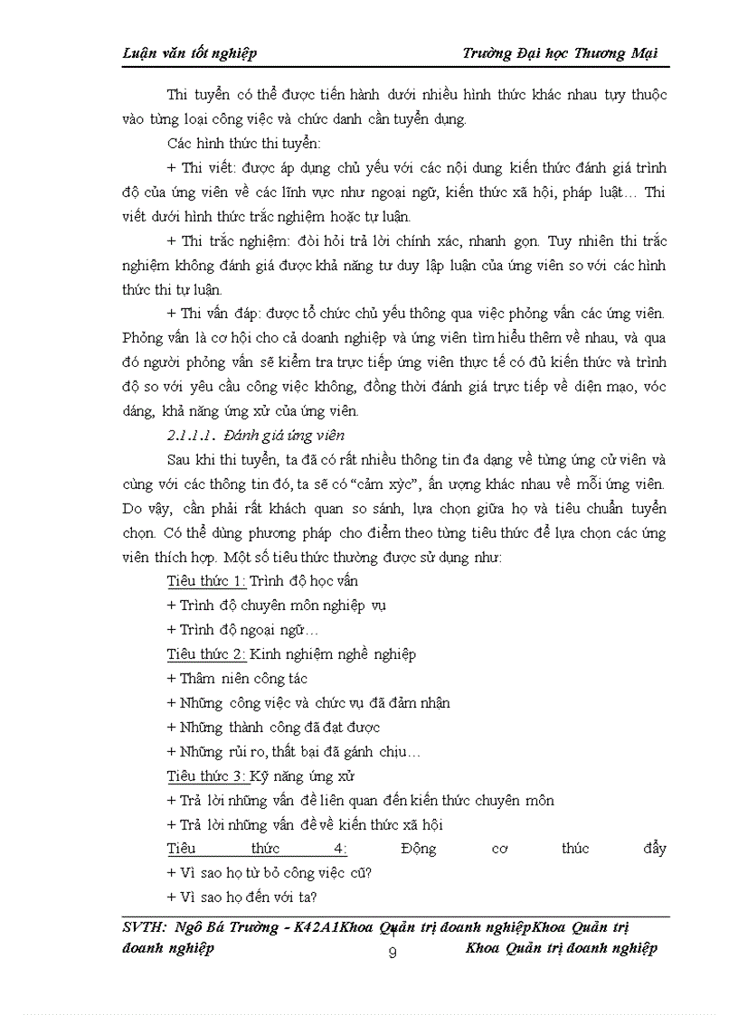 image for page Nâng cao chất lượng công tác tuyển dụng nhân sự từ nguồn bên ngoài tại công ty cổ phần Viglacera Từ Liêm