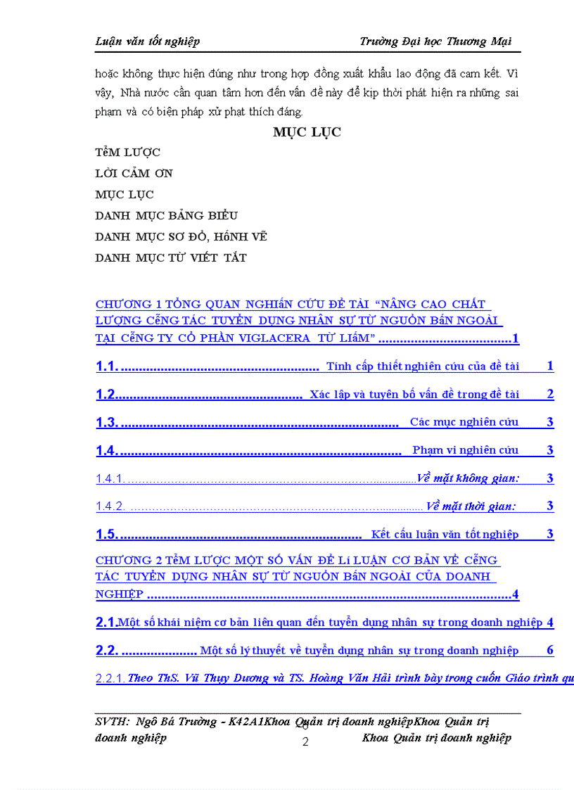 image for page Nâng cao chất lượng công tác tuyển dụng nhân sự từ nguồn bên ngoài tại công ty cổ phần Viglacera Từ Liêm