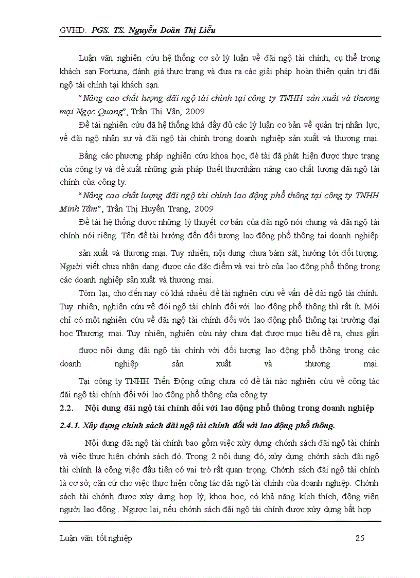 image for page Nâng cao chất lượng đãi ngộ tài chính đối với lao động phổ thông tại công ty TNHH Tiến Động