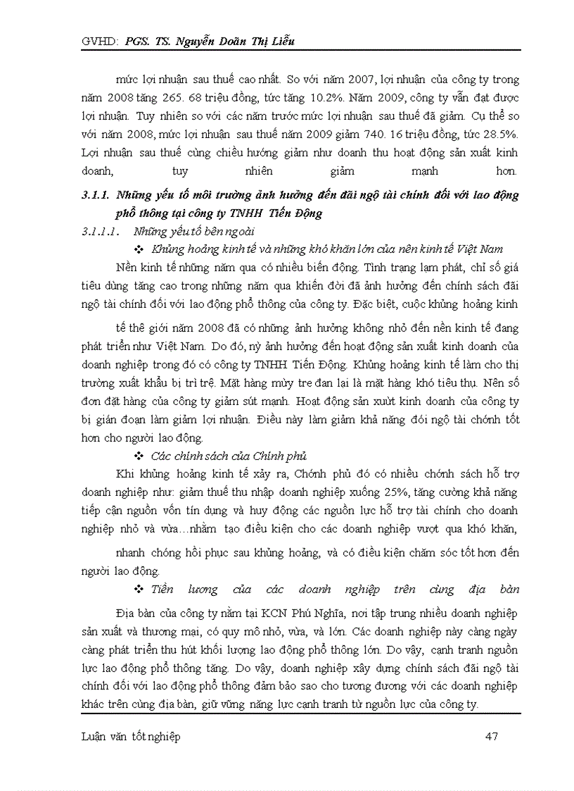 image for page Nâng cao chất lượng đãi ngộ tài chính đối với lao động phổ thông tại công ty TNHH Tiến Động