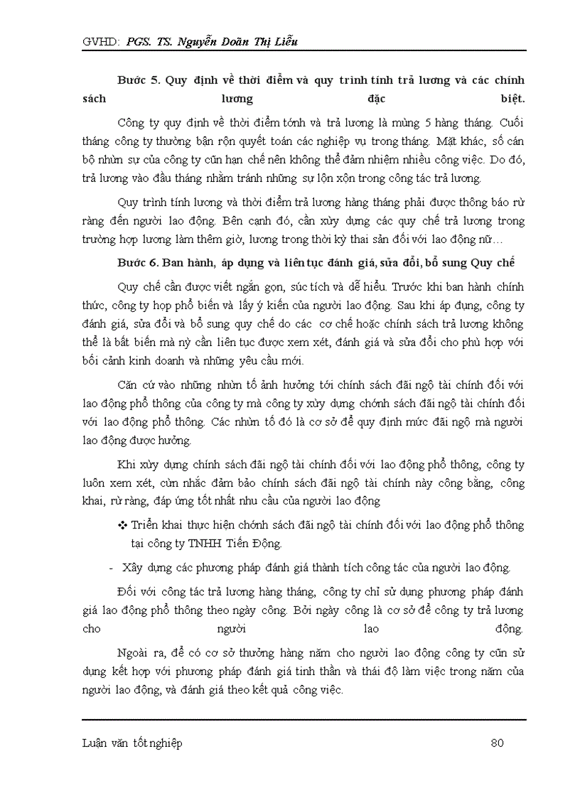 image for page Nâng cao chất lượng đãi ngộ tài chính đối với lao động phổ thông tại công ty TNHH Tiến Động