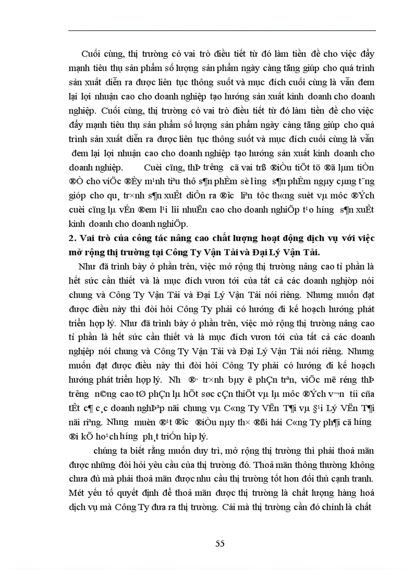 image for page Một số giải pháp nâng cao chất lượng hoạt động dịch vụ vận tải nhằm mở rộng thị trường tại Công Ty Vận Tải và đại lý vận tải