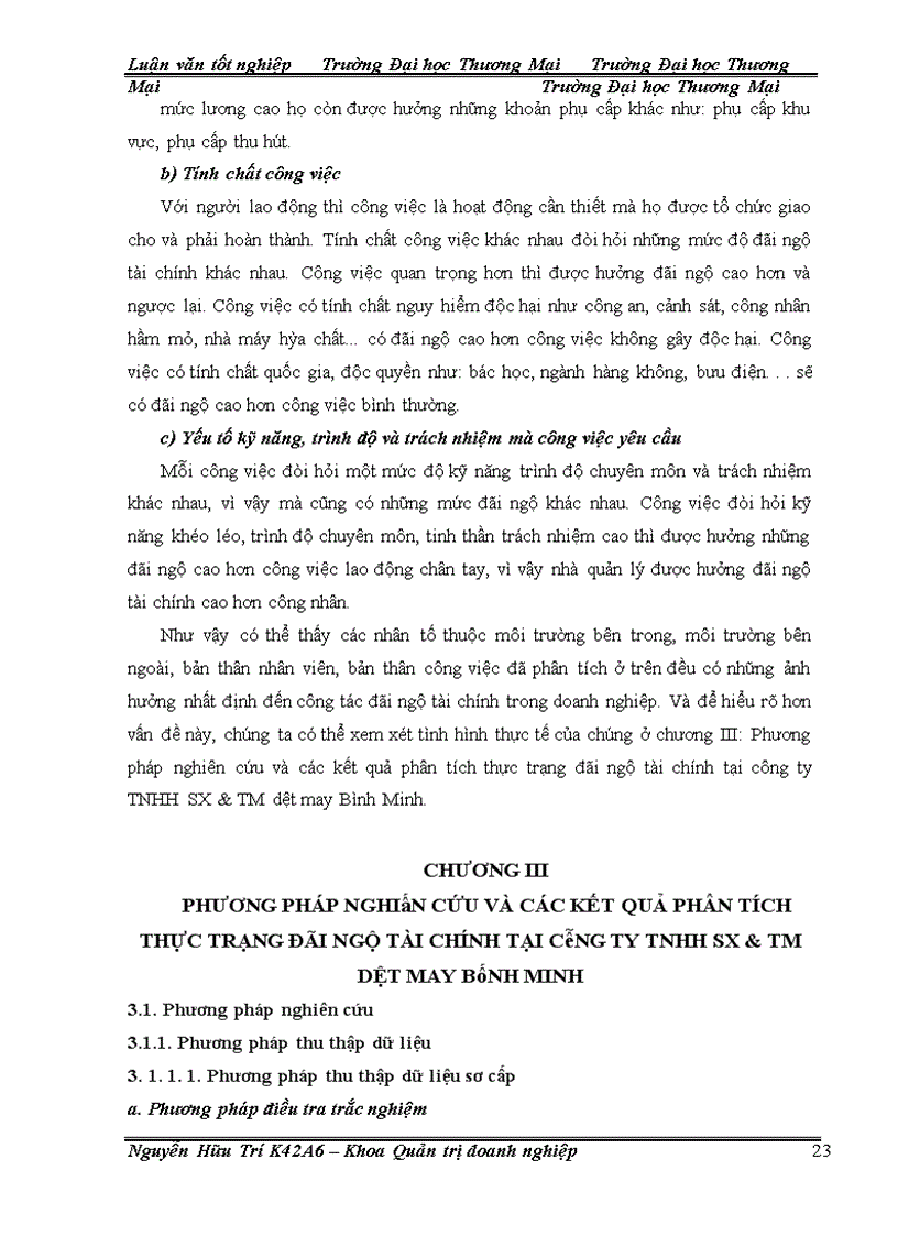 image for page Nâng cao chất lượng đãi ngộ tài chính tại công ty TNHH sản xuất và thương mại dệt may Bình Minh