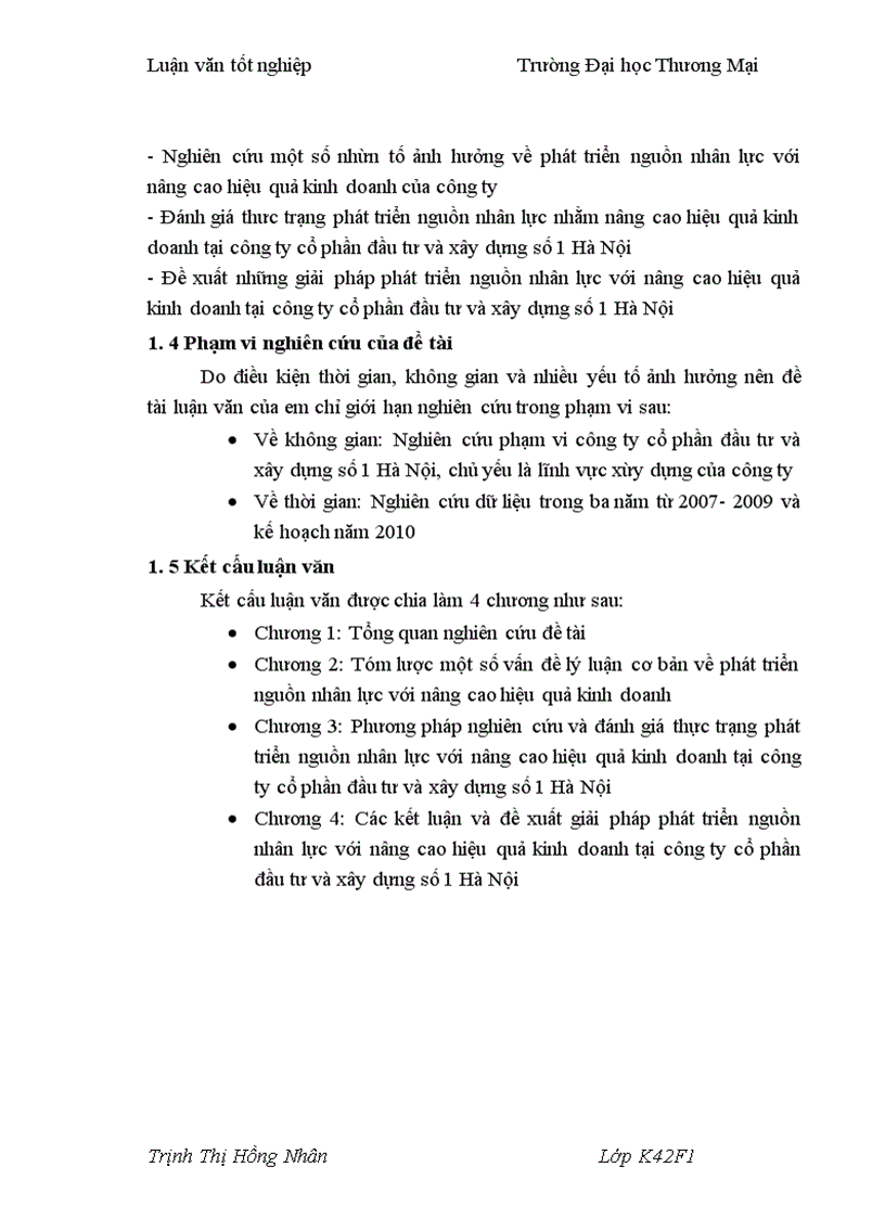 image for page Một số giải pháp phát triển nguồn nhân lực với nâng cao hiệu quả kinh doanh tại Công ty cổ phần đầu tư và xây dựng số 1 Hà Nội