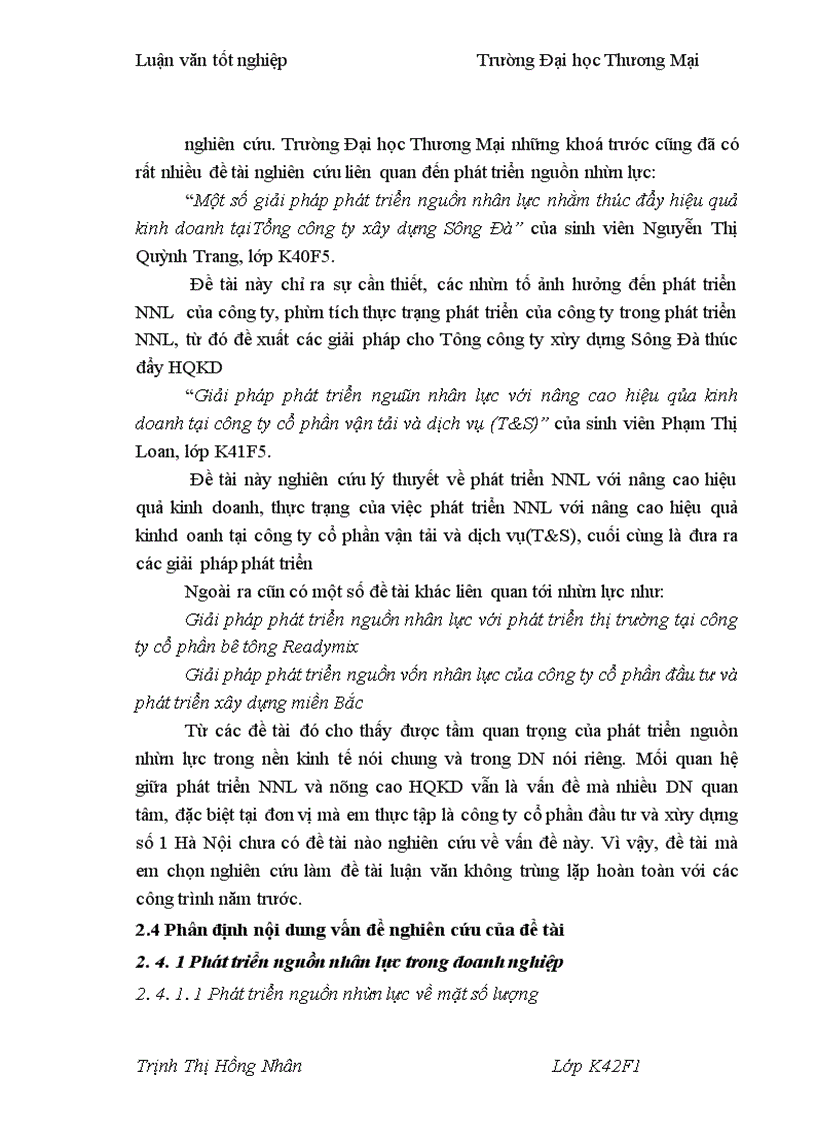 image for page Một số giải pháp phát triển nguồn nhân lực với nâng cao hiệu quả kinh doanh tại Công ty cổ phần đầu tư và xây dựng số 1 Hà Nội