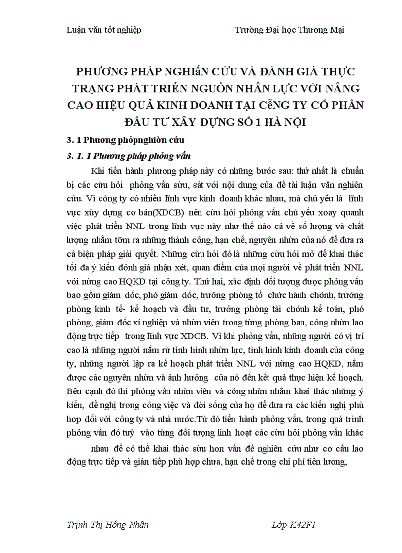 image for page Một số giải pháp phát triển nguồn nhân lực với nâng cao hiệu quả kinh doanh tại Công ty cổ phần đầu tư và xây dựng số 1 Hà Nội
