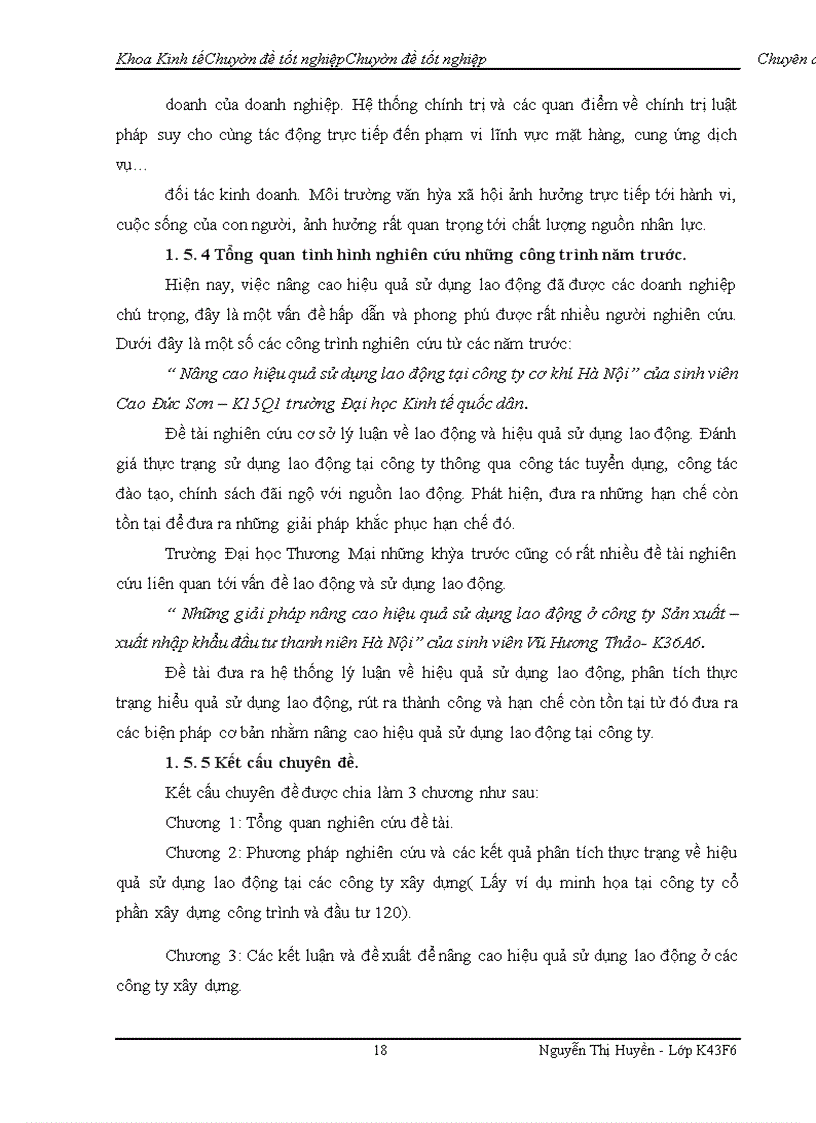 image for page Một số giải pháp nâng cao hiệu quả sử dụng lao động tại các công ty xây dựng ( Lấy ví dụ minh họa tại công ty cổ phần xây dựng công trình và đầu tư 120)