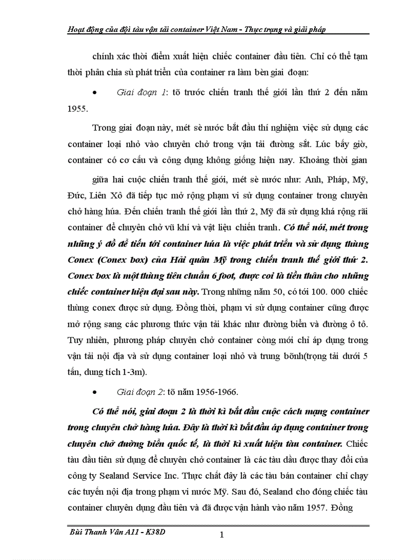 image for page Hoat dong cua doi tau van tai container VN