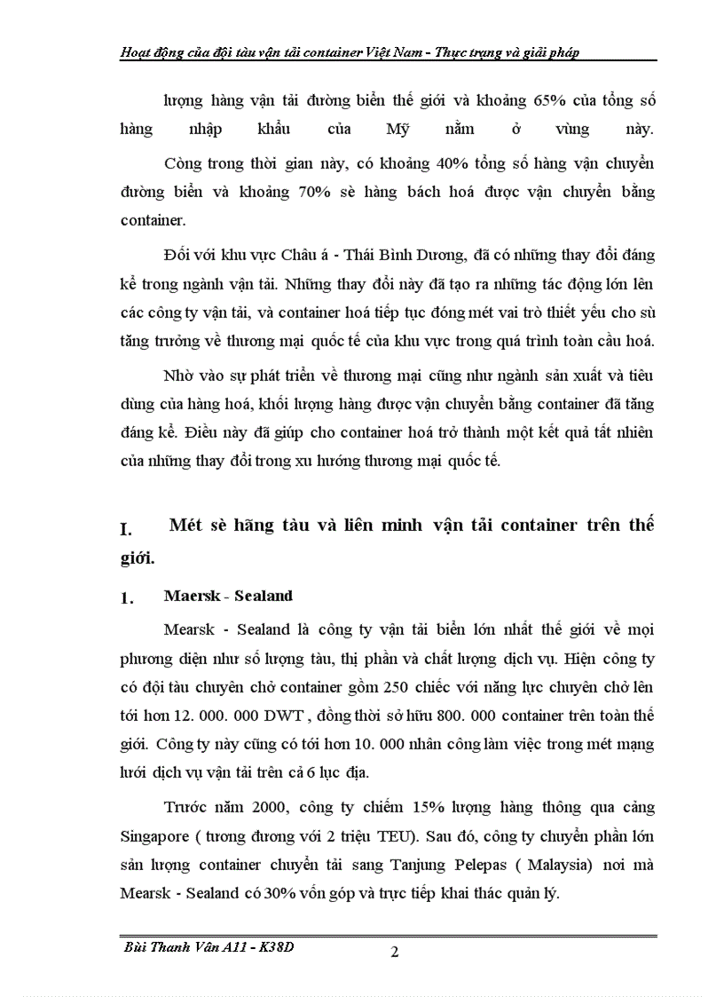 image for page Hoat dong cua doi tau van tai container VN