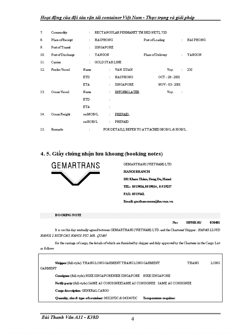 image for page Hoat dong cua doi tau van tai container VN