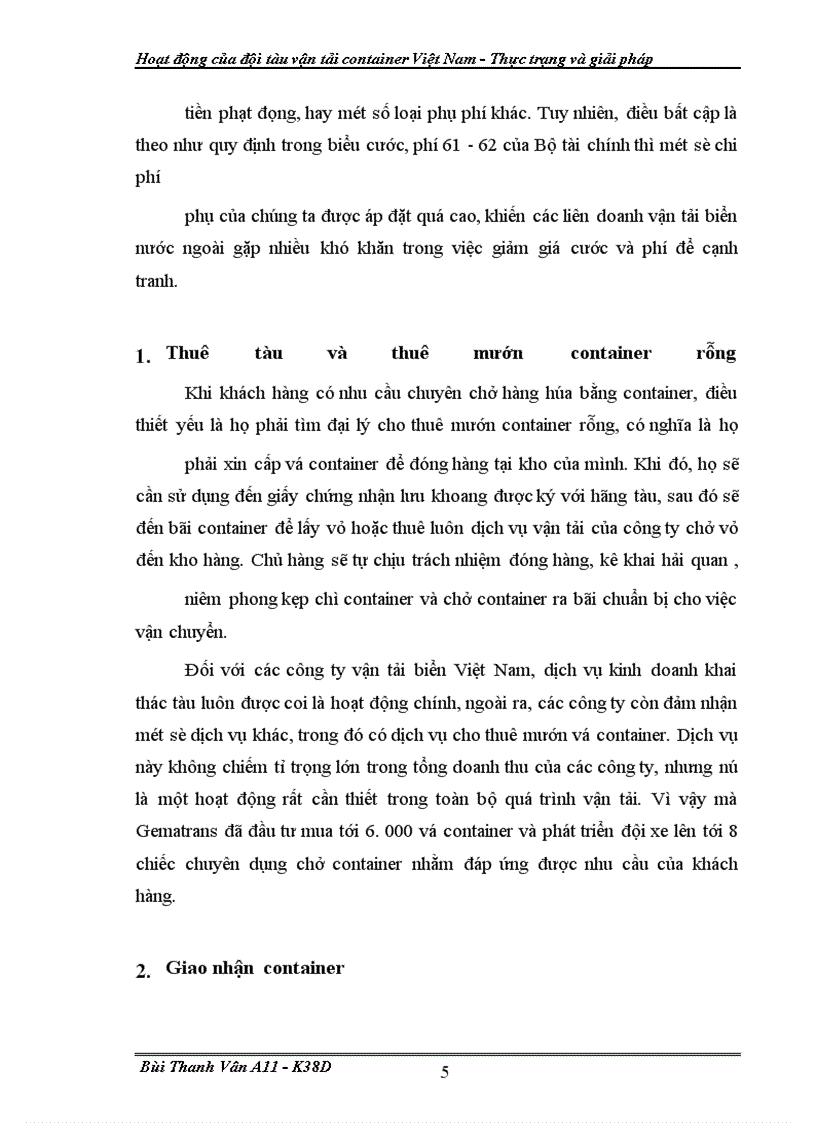 image for page Hoat dong cua doi tau van tai container VN