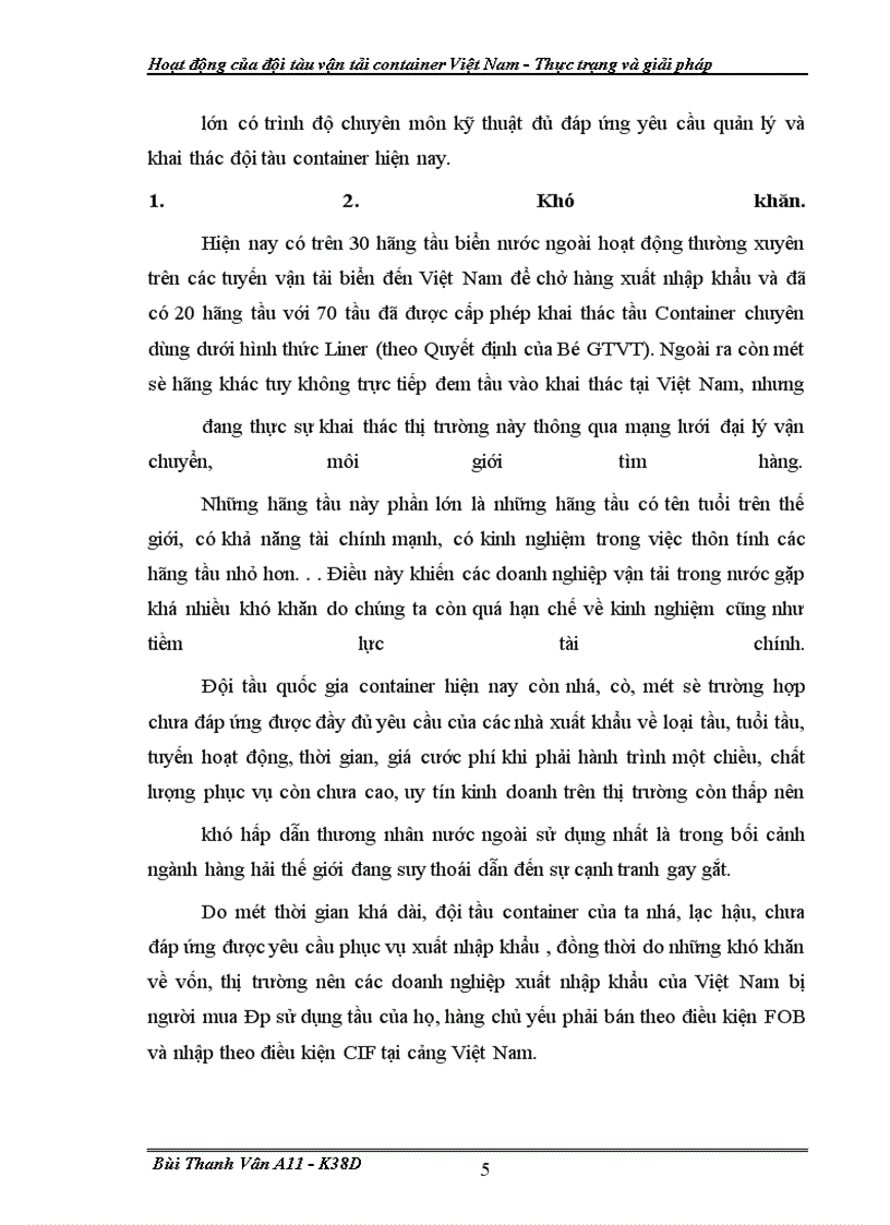 image for page Hoat dong cua doi tau van tai container VN