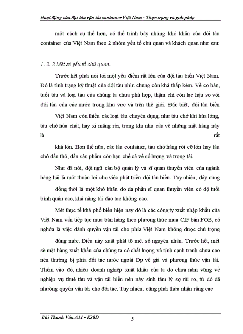 image for page Hoat dong cua doi tau van tai container VN