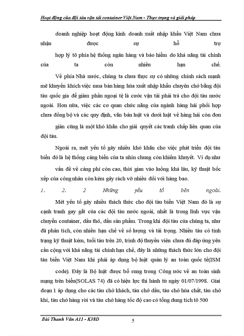 image for page Hoat dong cua doi tau van tai container VN