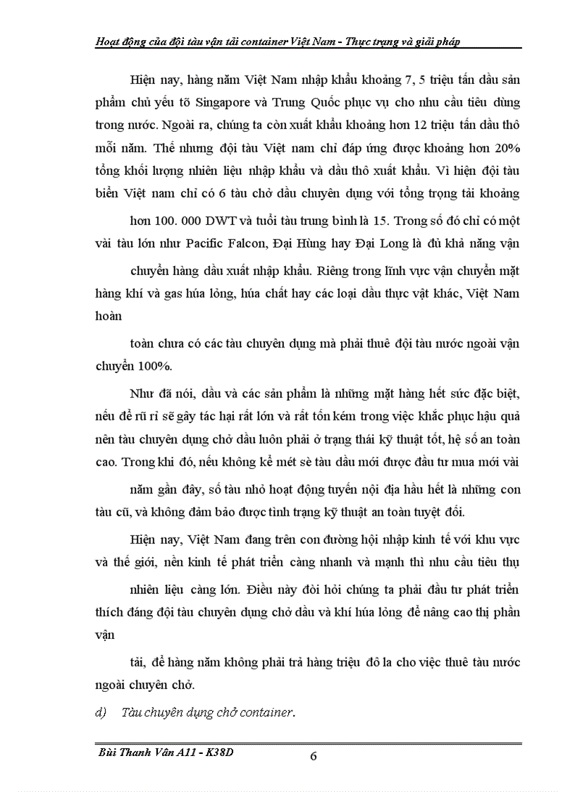 image for page Hoat dong cua doi tau van tai container VN