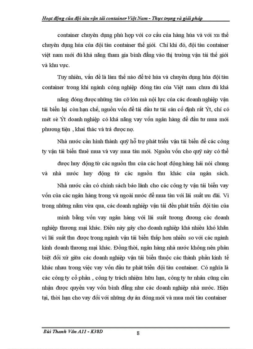 image for page Hoat dong cua doi tau van tai container VN