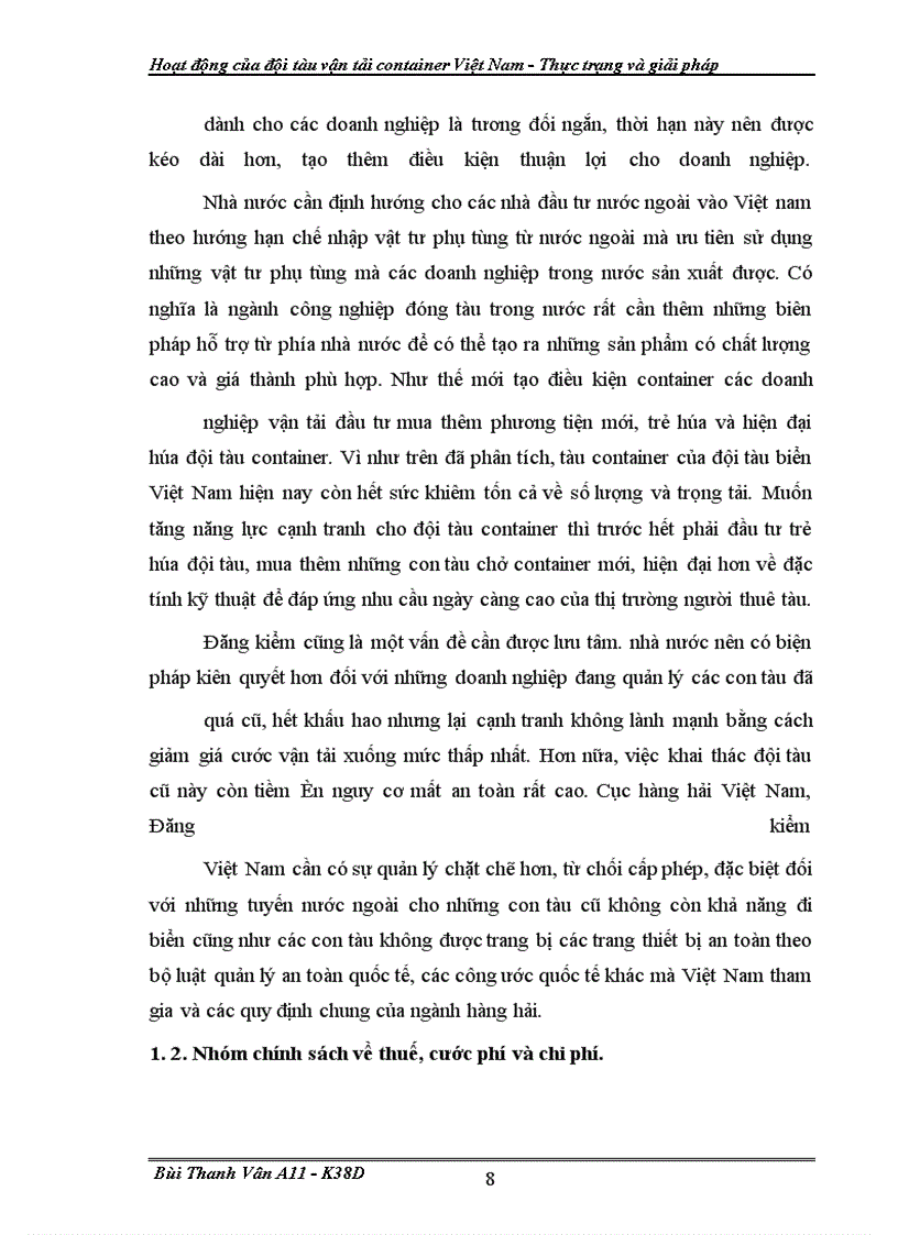 image for page Hoat dong cua doi tau van tai container VN