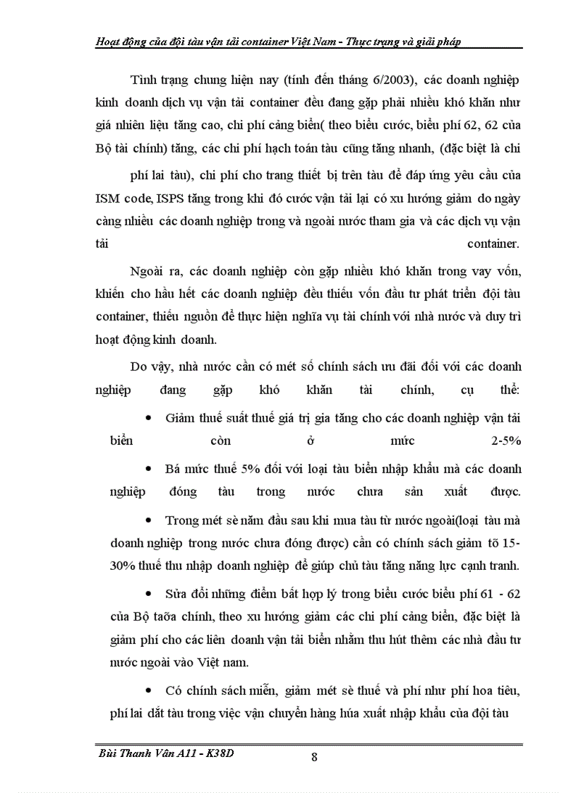 image for page Hoat dong cua doi tau van tai container VN