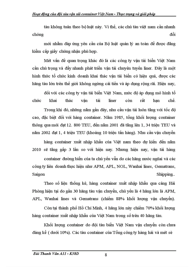 image for page Hoat dong cua doi tau van tai container VN