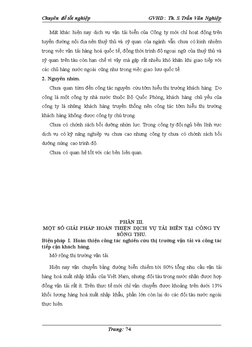 image for page :” Một số giải pháp hoàn thiện dịch vụ vận tải biển tại công ty Sông Thu