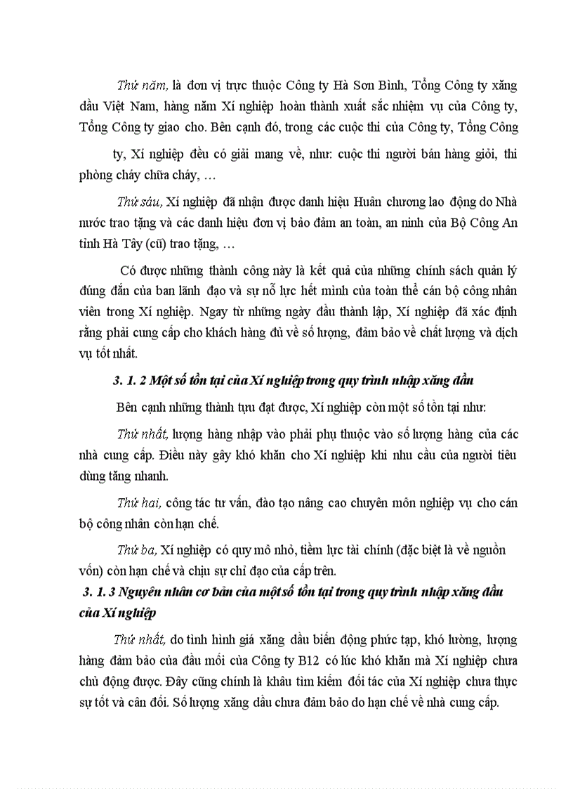 image for page Giải pháp nâng cao chất lượng quy trình nhập xăng dầu của Xí nghiệp xăng dầu K133