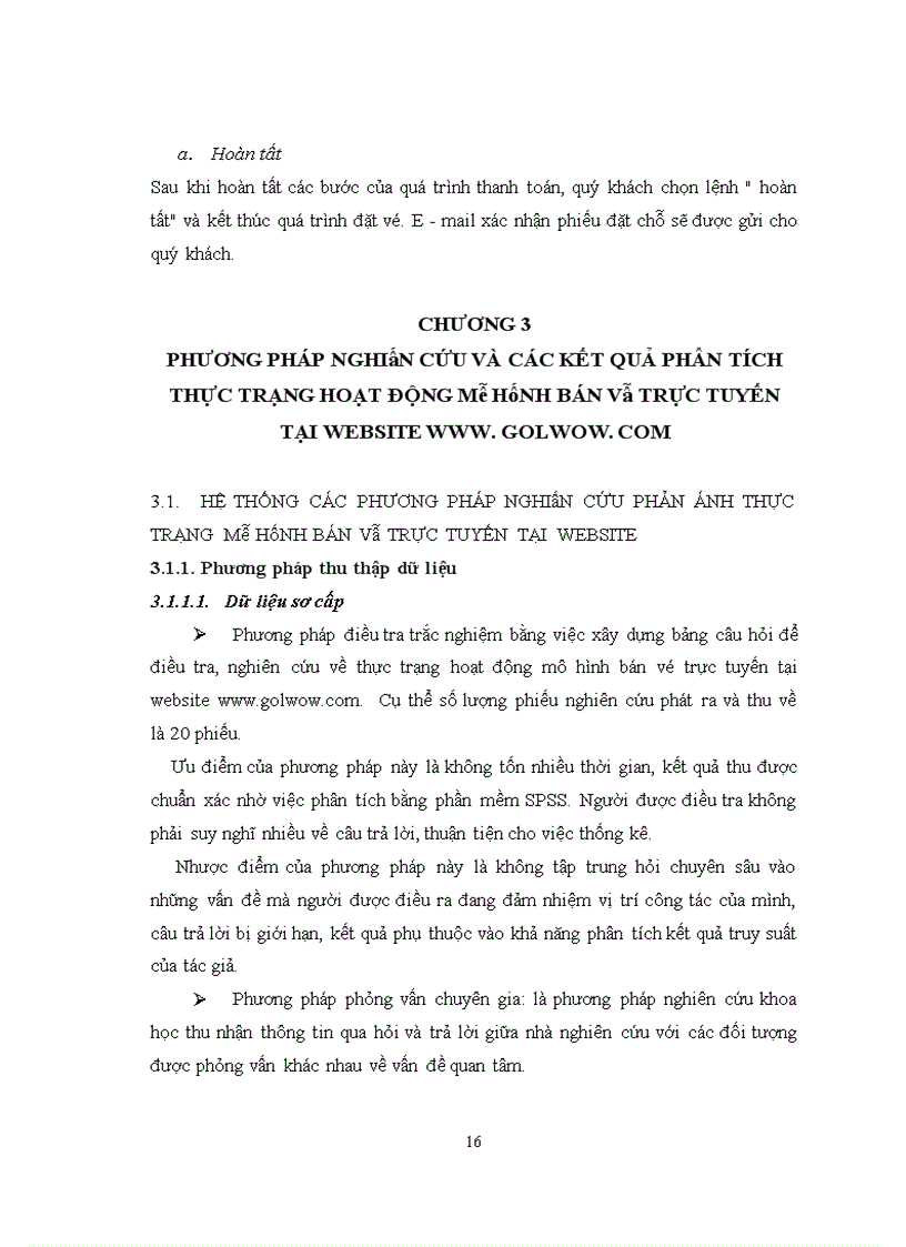 image for page Hoàn thiện mô hình bán vé trực tuyến tại website www.golwow.com