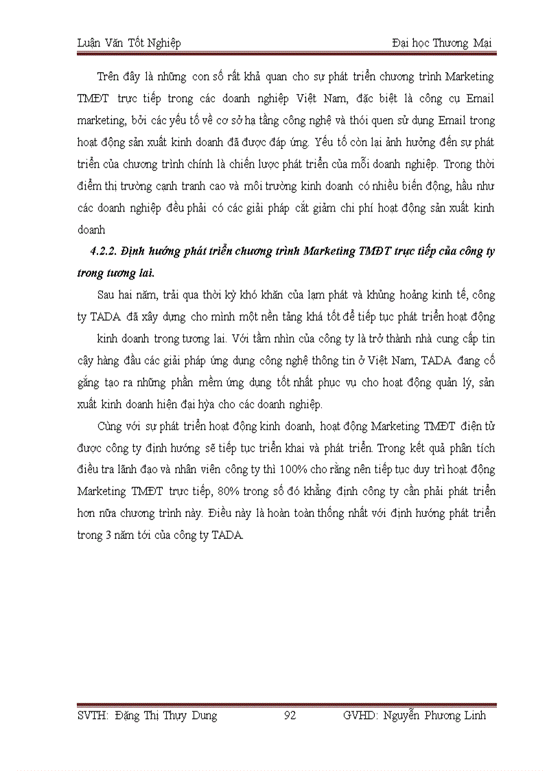image for page Giải pháp phát triển chương trình marketing TMĐT trực tiếp của Công ty cổ phần phát triển giải pháp công nghệ TADA