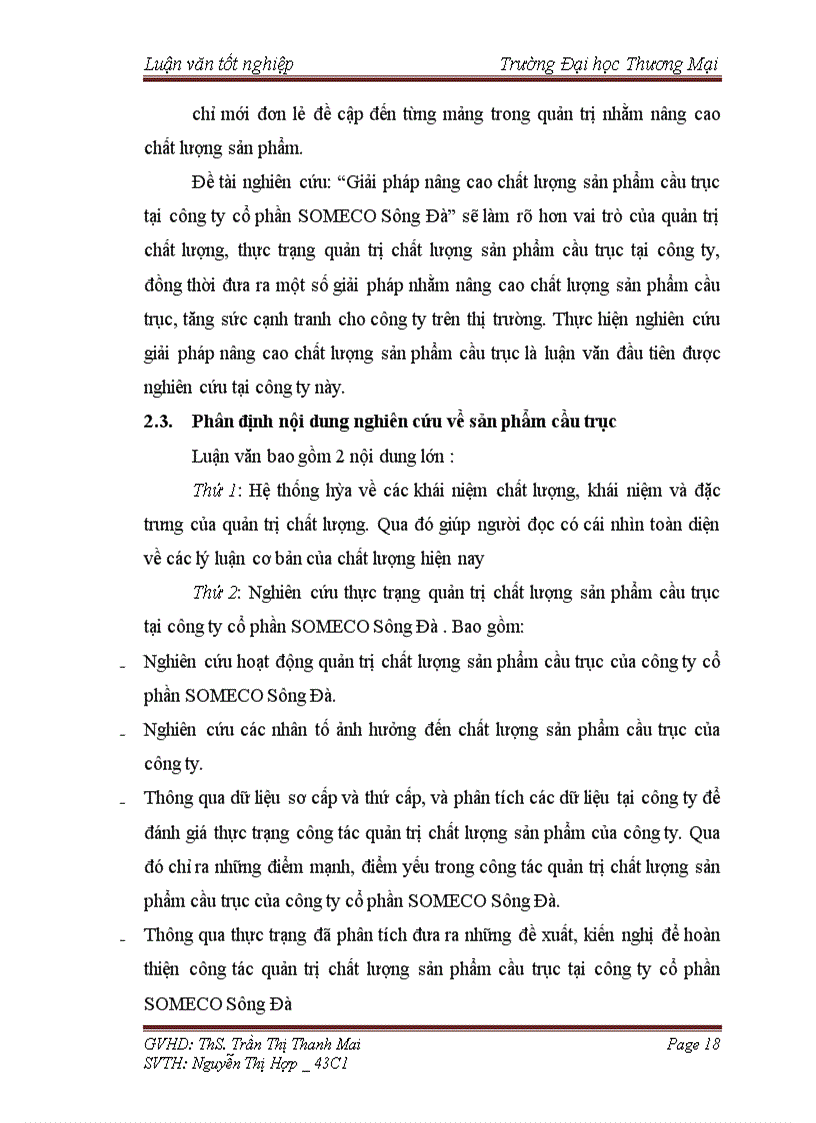 image for page Giải pháp nâng cao chất lượng sản phẩm cầu trục tại công ty cổ phần SOMECO Sông Đà